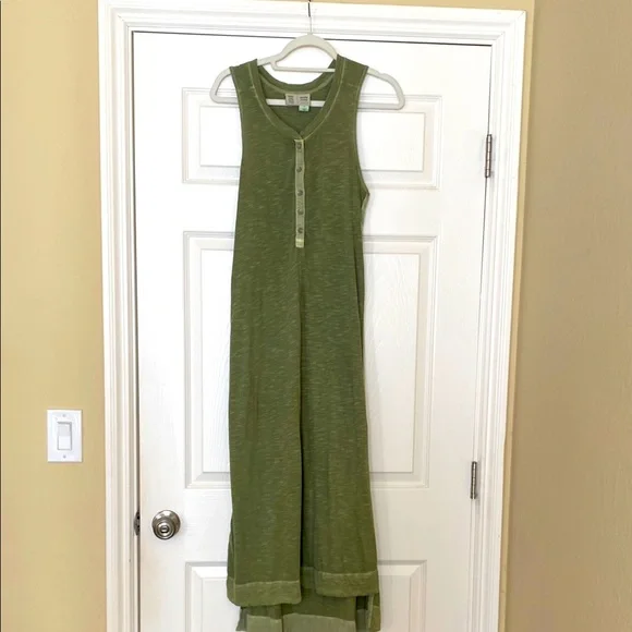 green emerald velvet dress Women's Green Printed Dress- Thml Midi Dress- Women's Anthro Midi Dress Extra Small
